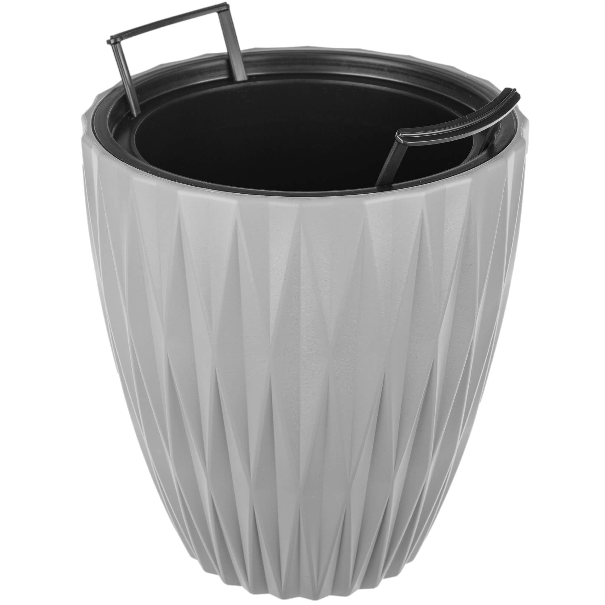 Doniczka Caro 25 cm, jasnoszara, 1 szt.