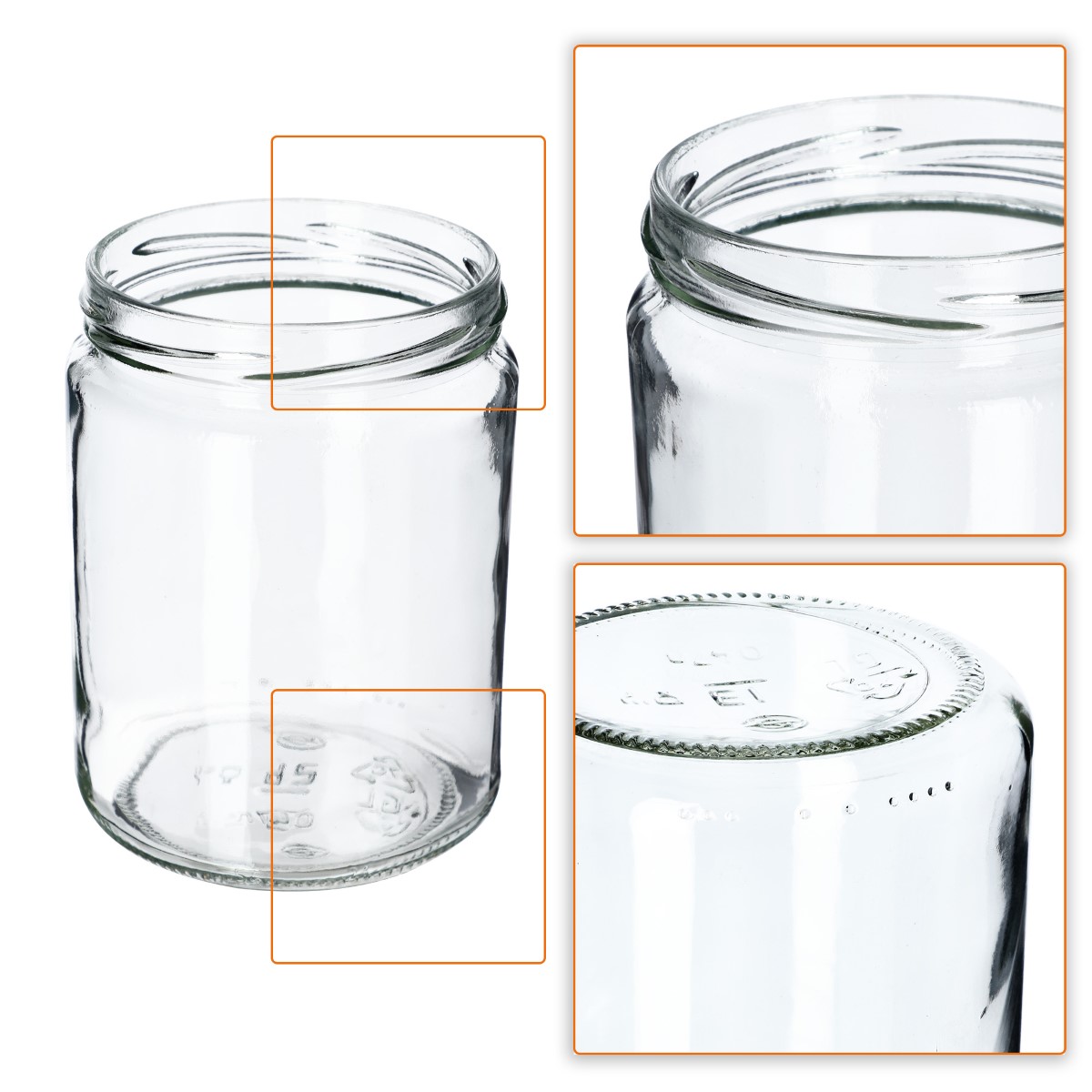 Słoiki na przetwory Maki 540ml 8szt fi 82 mm + wieczka "Śliwki"