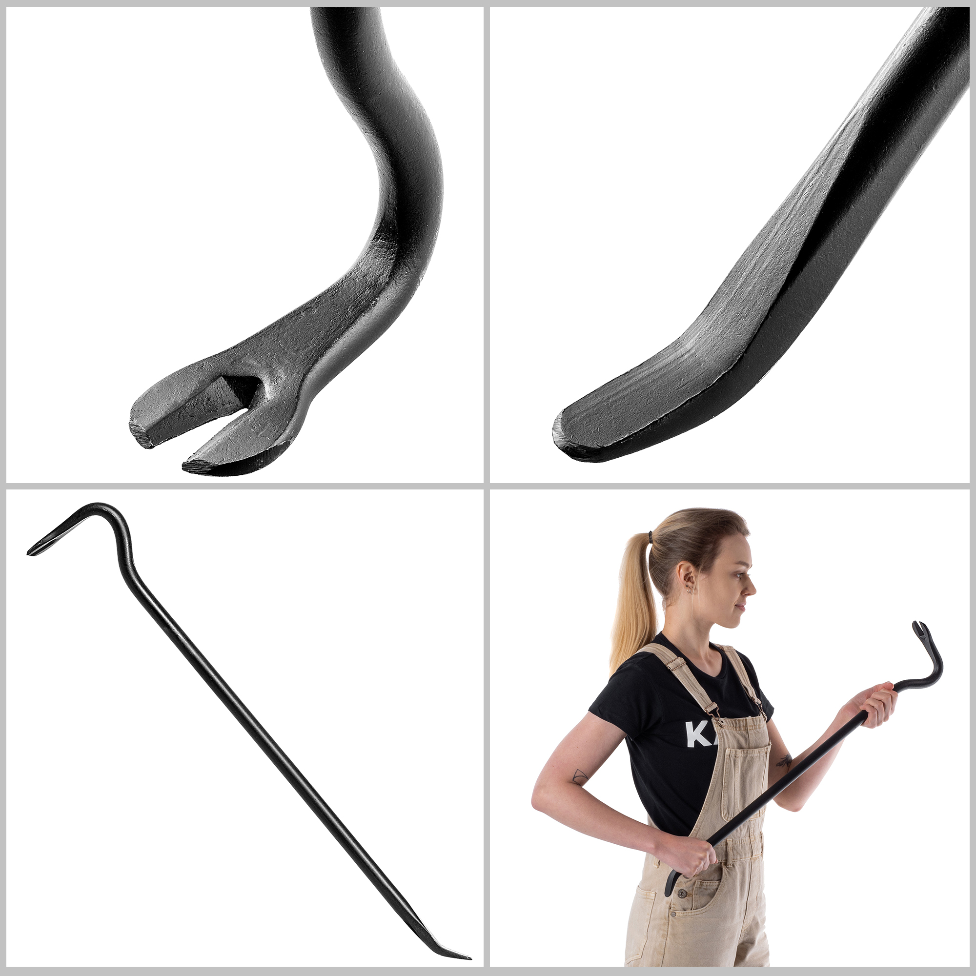 Łom wygięty Bazzari 70cm