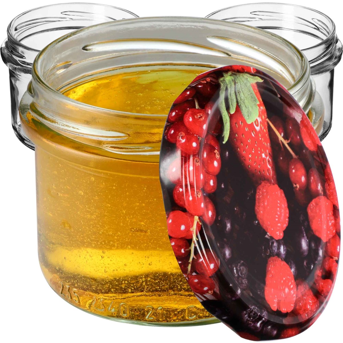 Słoiki na przetwory Tartu 235ml 20szt fi 82 mm + wieczka "Owoce leśne"