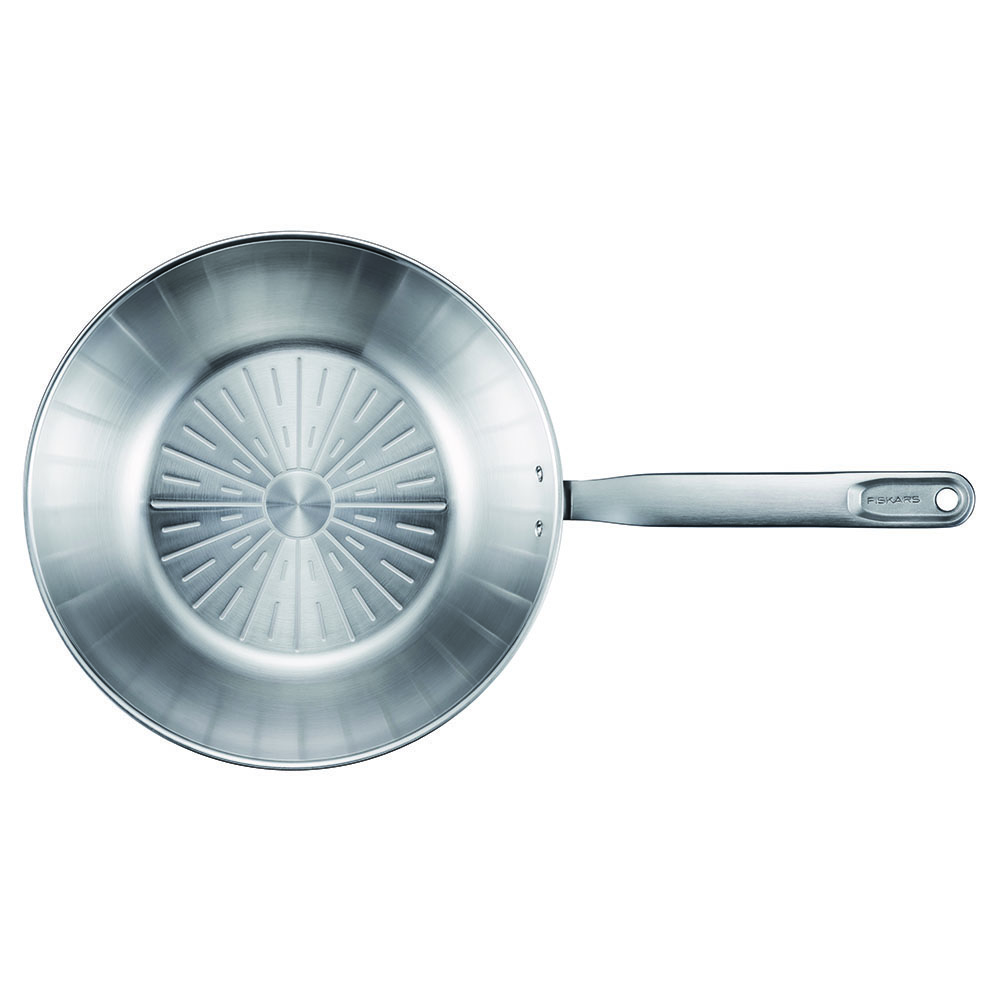 Fiskars 1065629 All Steel pure Wok 28 cm