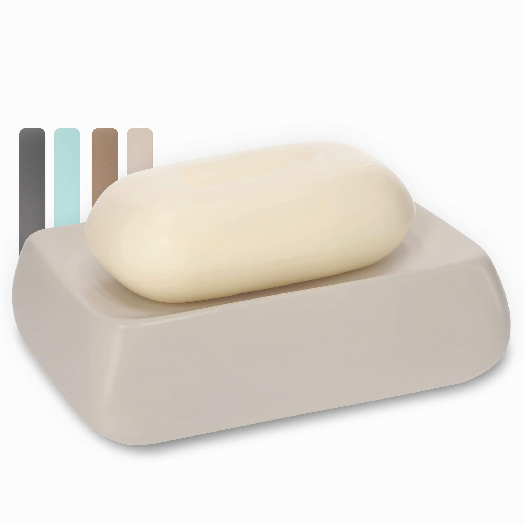 Mydelniczka ceramiczna 12 x 10 x 3 cm, beżowa