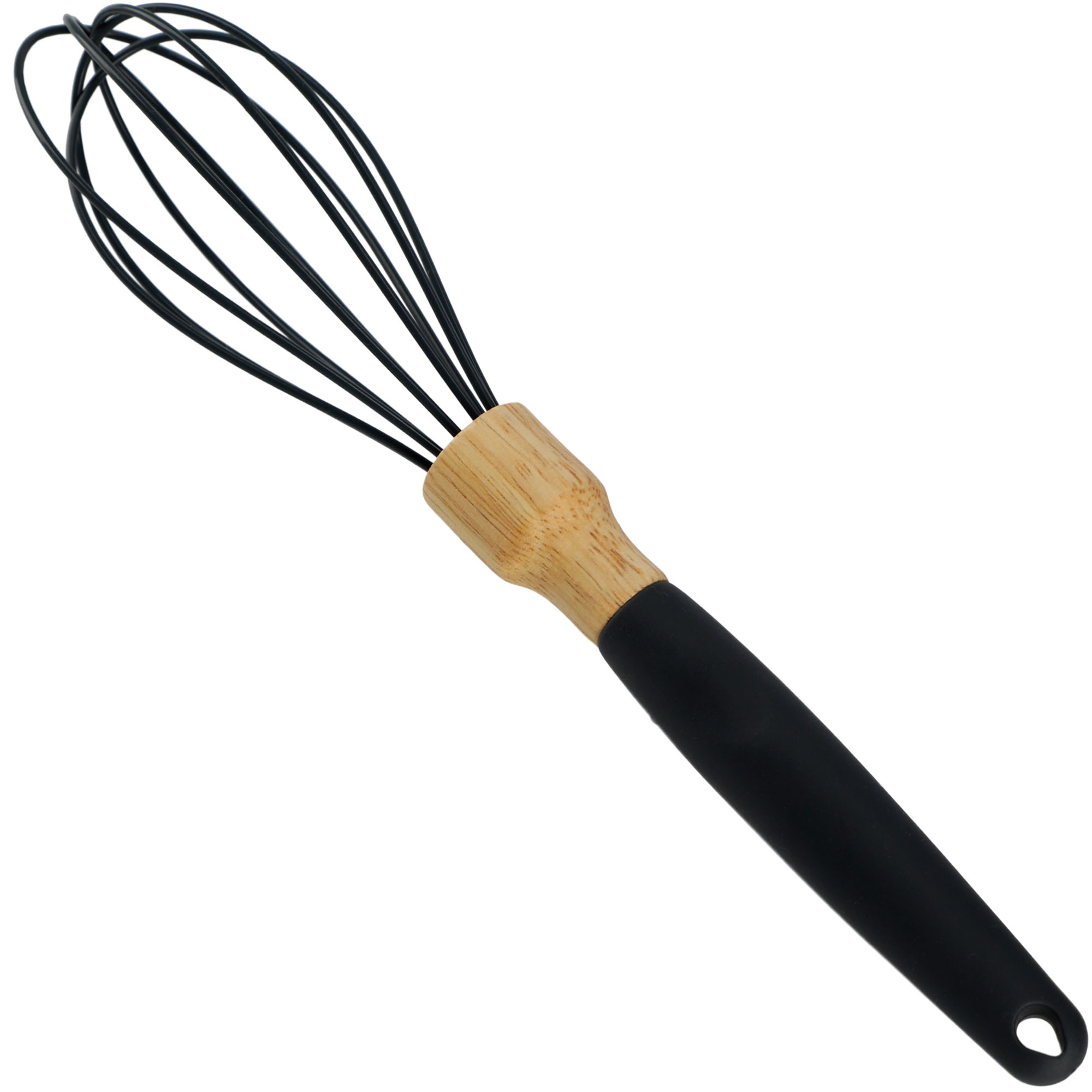 Silikonowy ubijak do piany 26 cm, czarny