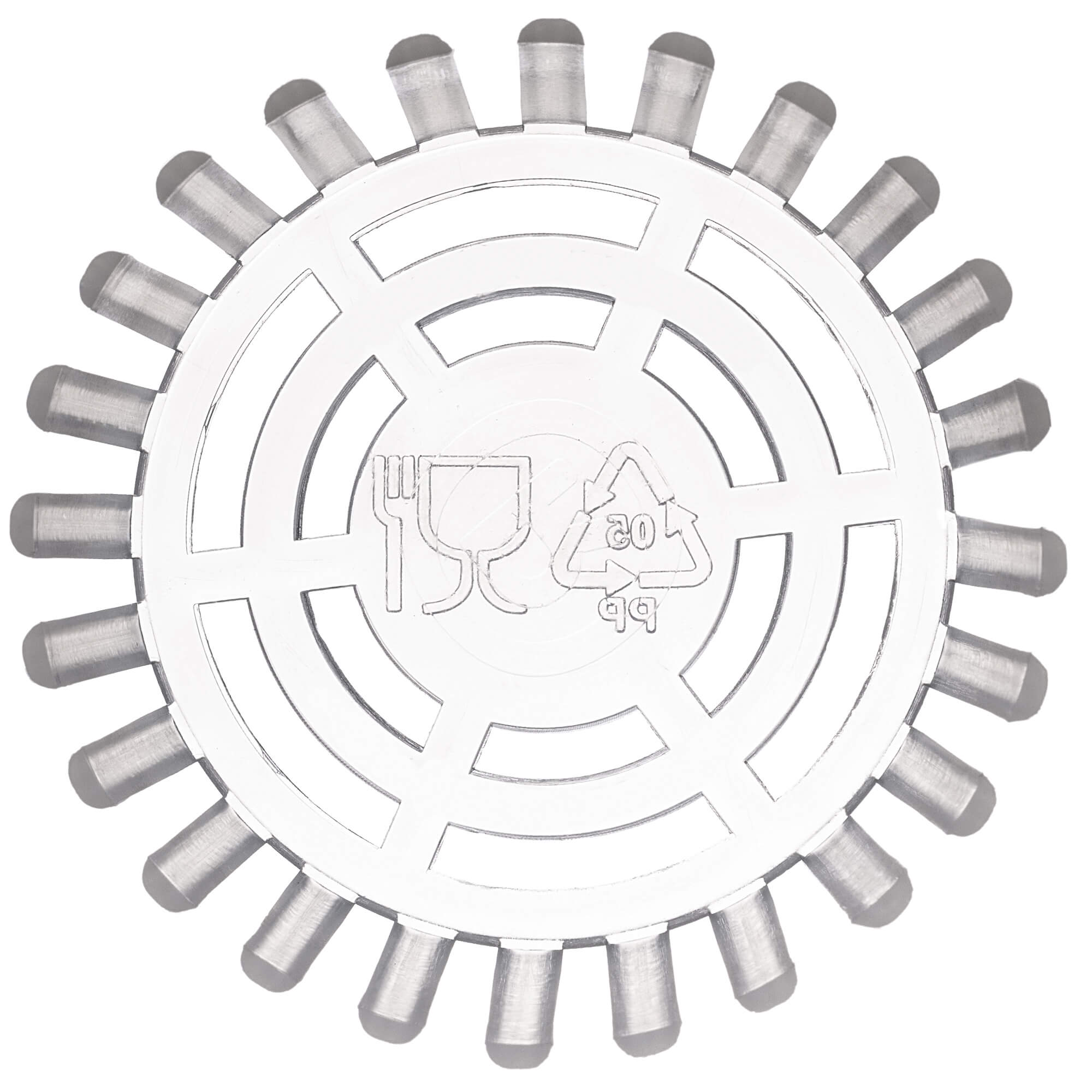Dociski słoikowe Altedo szare fi 82 mm, 24szt