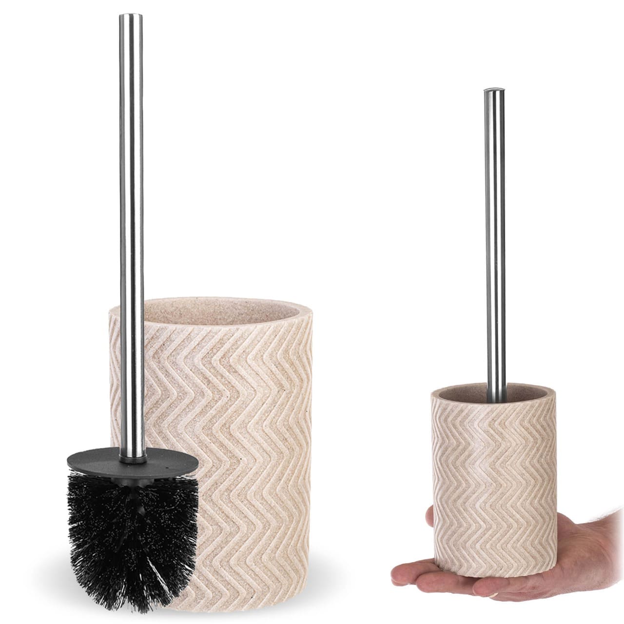 Szczotka do WC Ouge 37 x 10 cm beżowa
