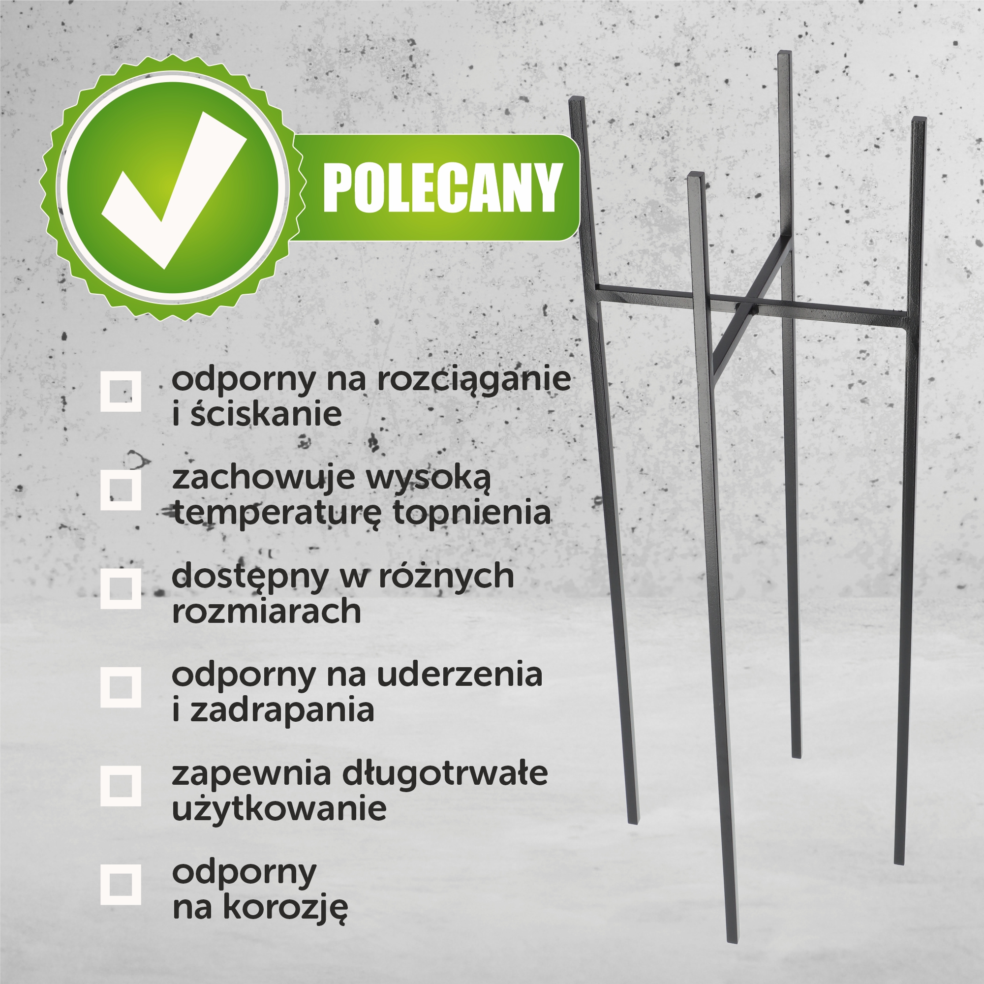Kwietnik stojący metalowy Sabatini 87 x 29,8 cm, czarny