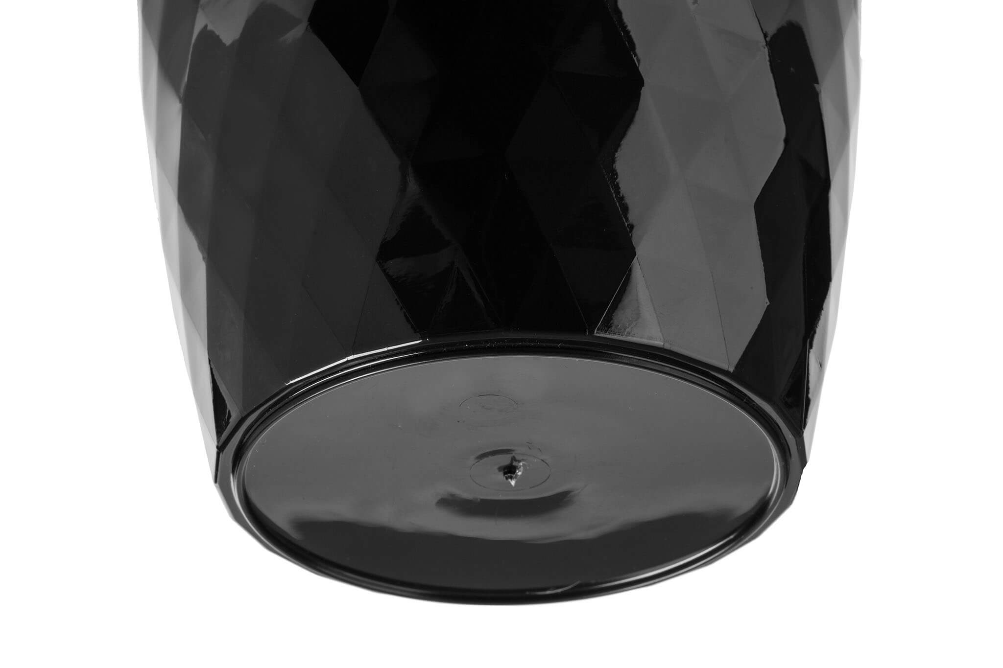 Doniczka na kwiaty z podstawką 18 cm, czarna