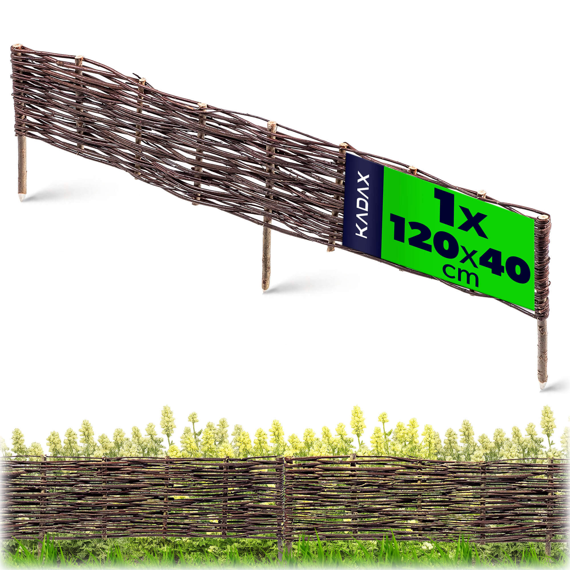 Palisada ogrodowa wiklinowa Hamre 120 x 40 cm