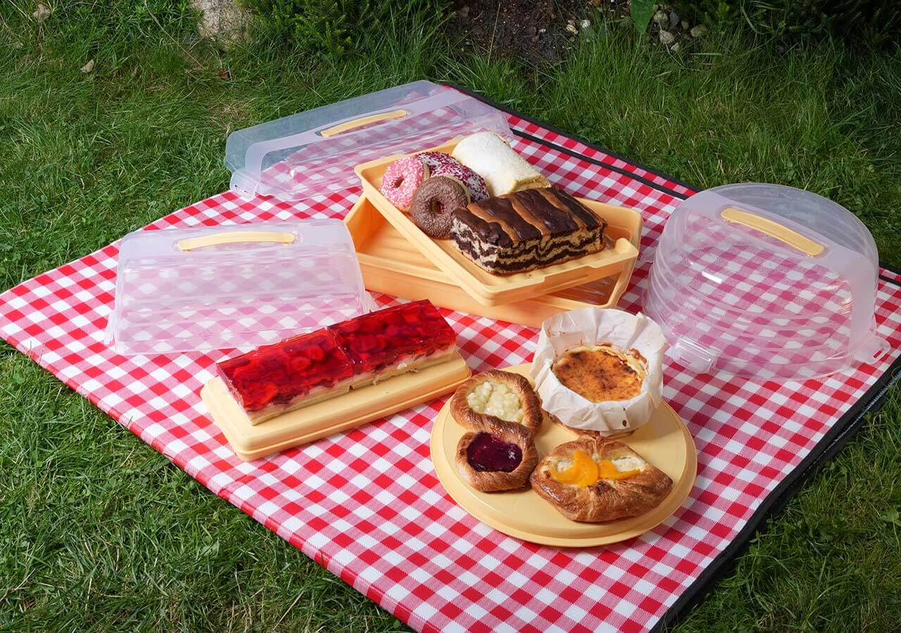 Pojemnik prostokątny na ciasto Curver Chef&Home 35.5 x 15 cm żółty