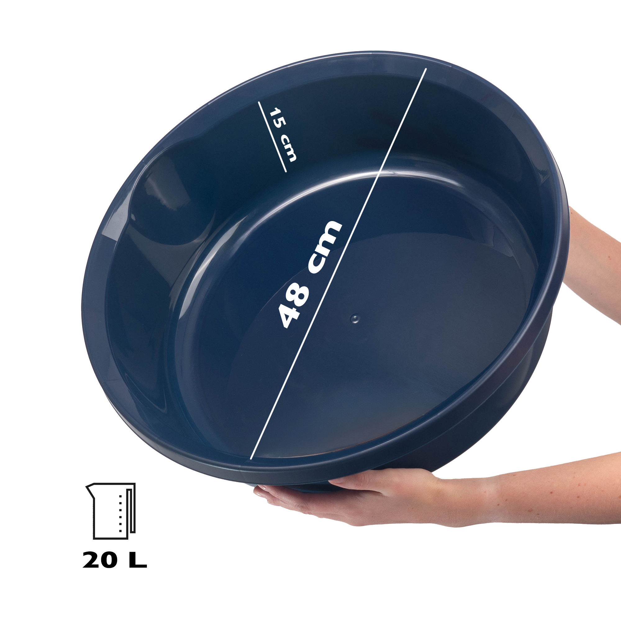 Miska łazienkowa Loja matowa 20L, granat