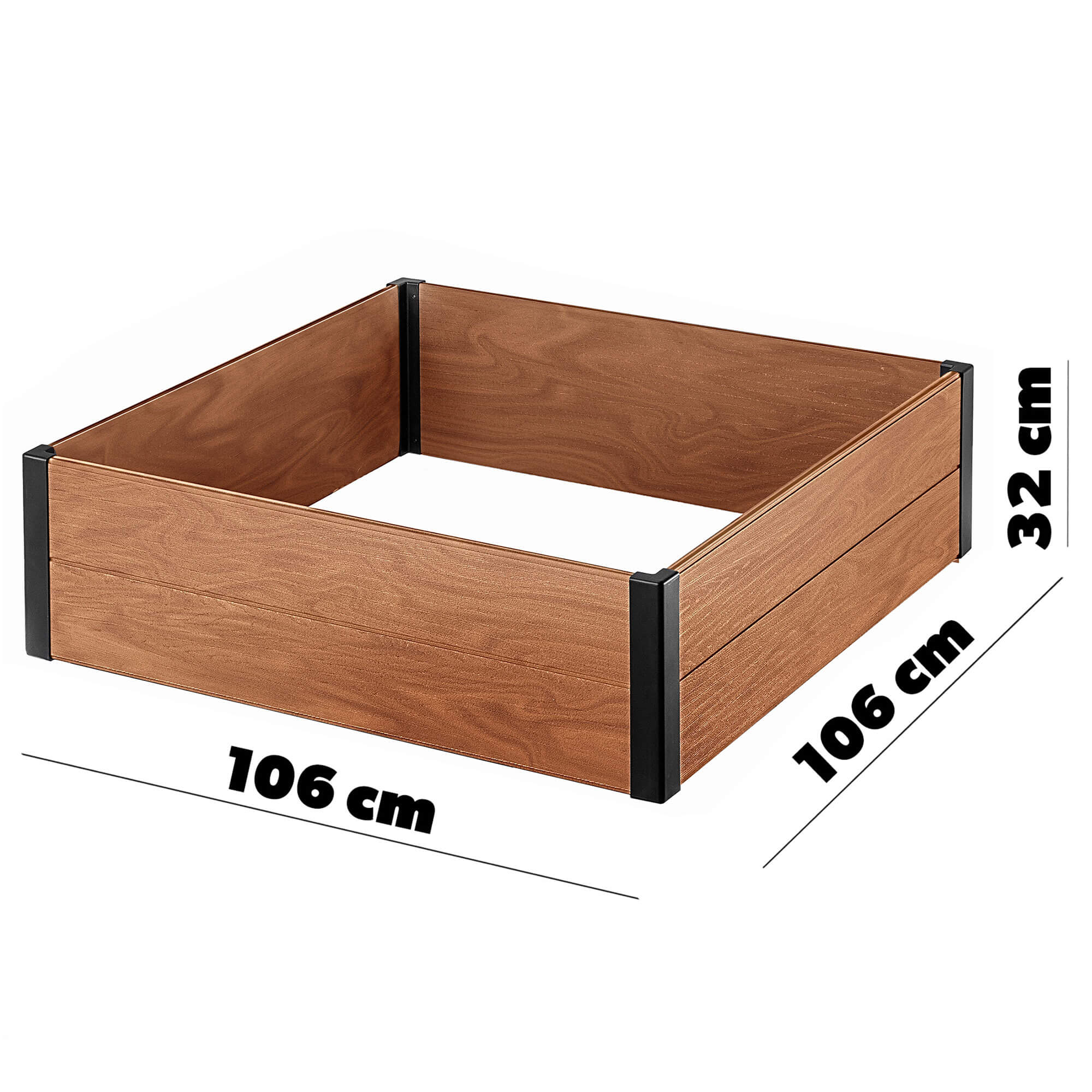 Obrzeże ogrodowe Keter Maple Garden Bed 106 x 32cm, brązowe