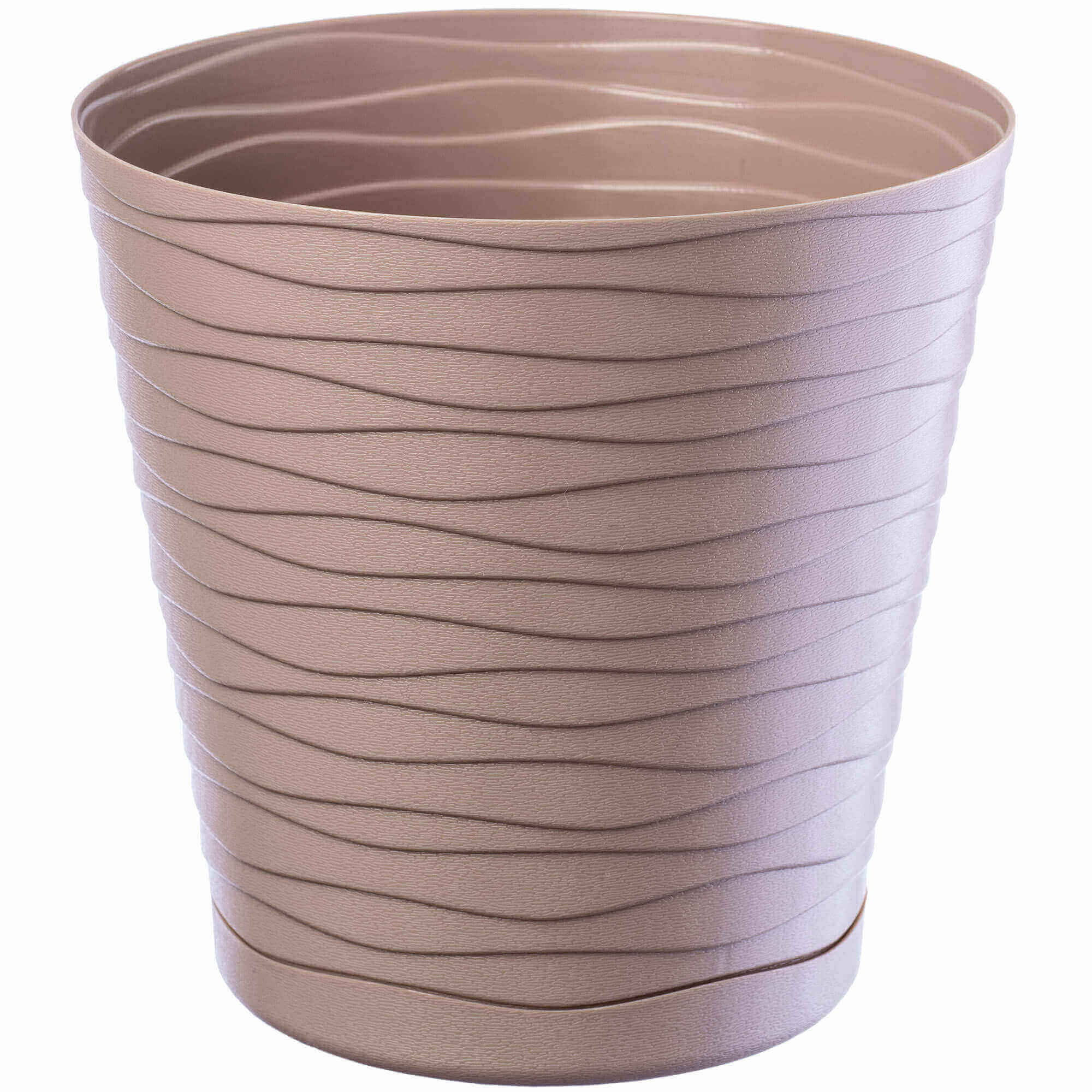 Doniczka z podstawką Greve 21 cm, beżowa