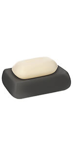 Mydelniczka ceramiczna 12 x 10 x 3 cm, szara