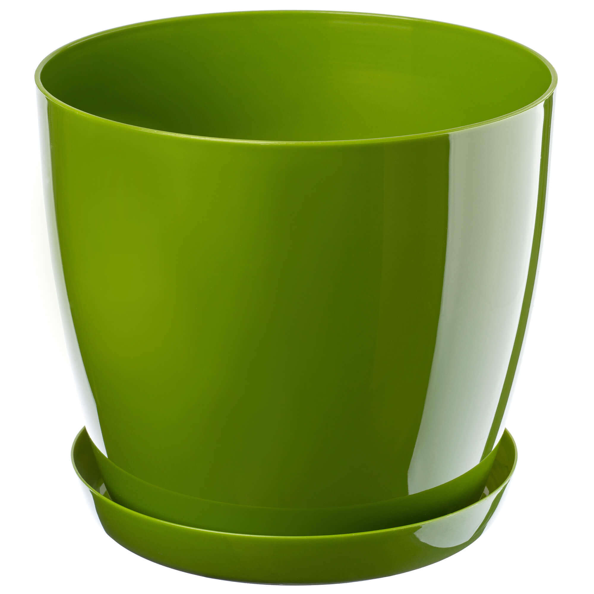 Doniczka Agen z podstawką 20 cm, zielona