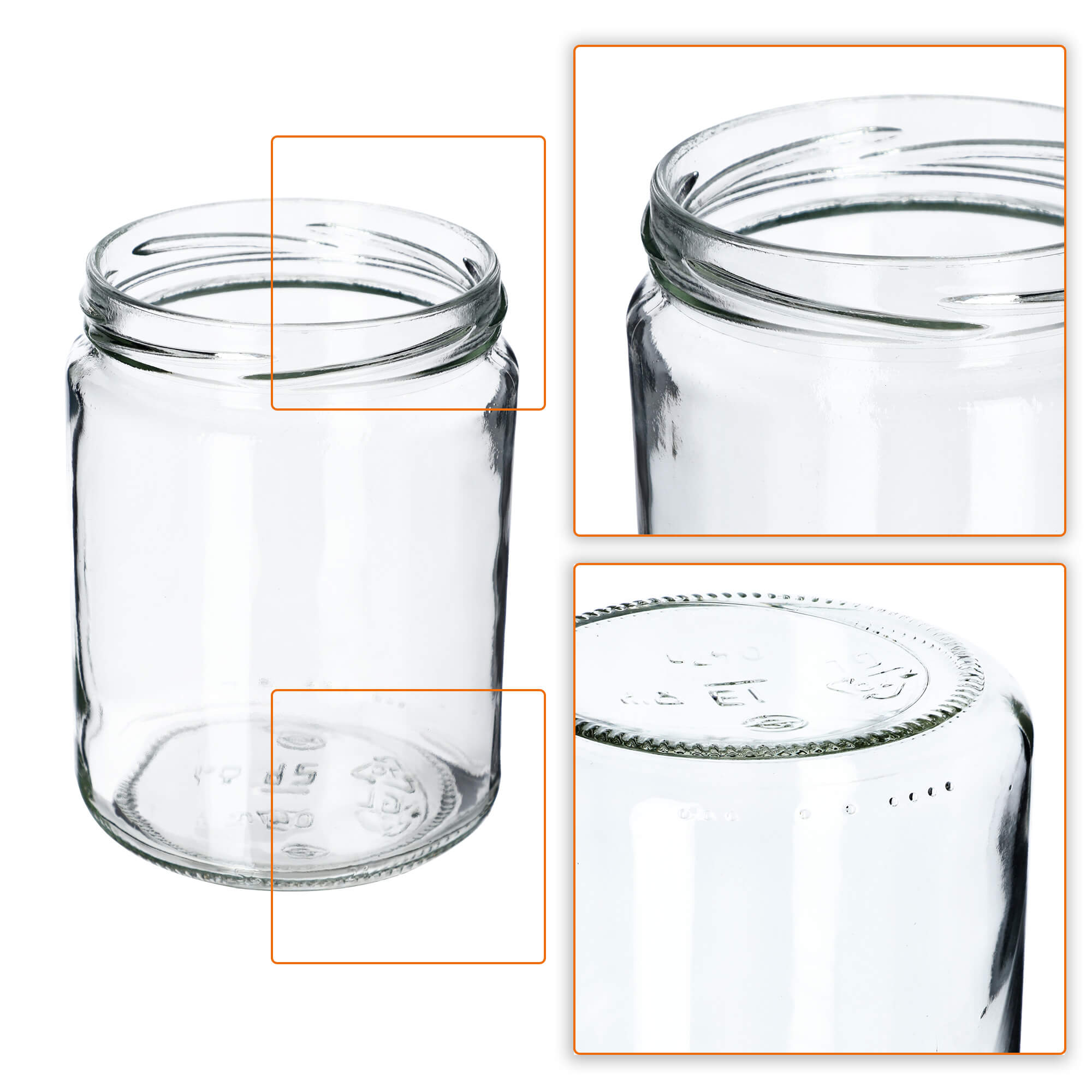 Słoiki na przetwory Maki 540ml fi 82 mm 16szt + wieczka "Drób"