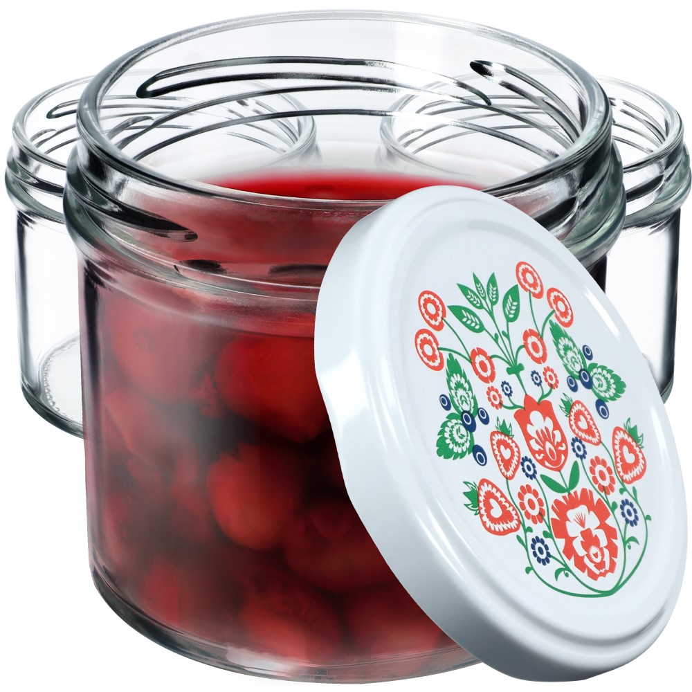 Słoiki Vigo 140ml 20szt fi 66 mm + wieczko "Folklor"