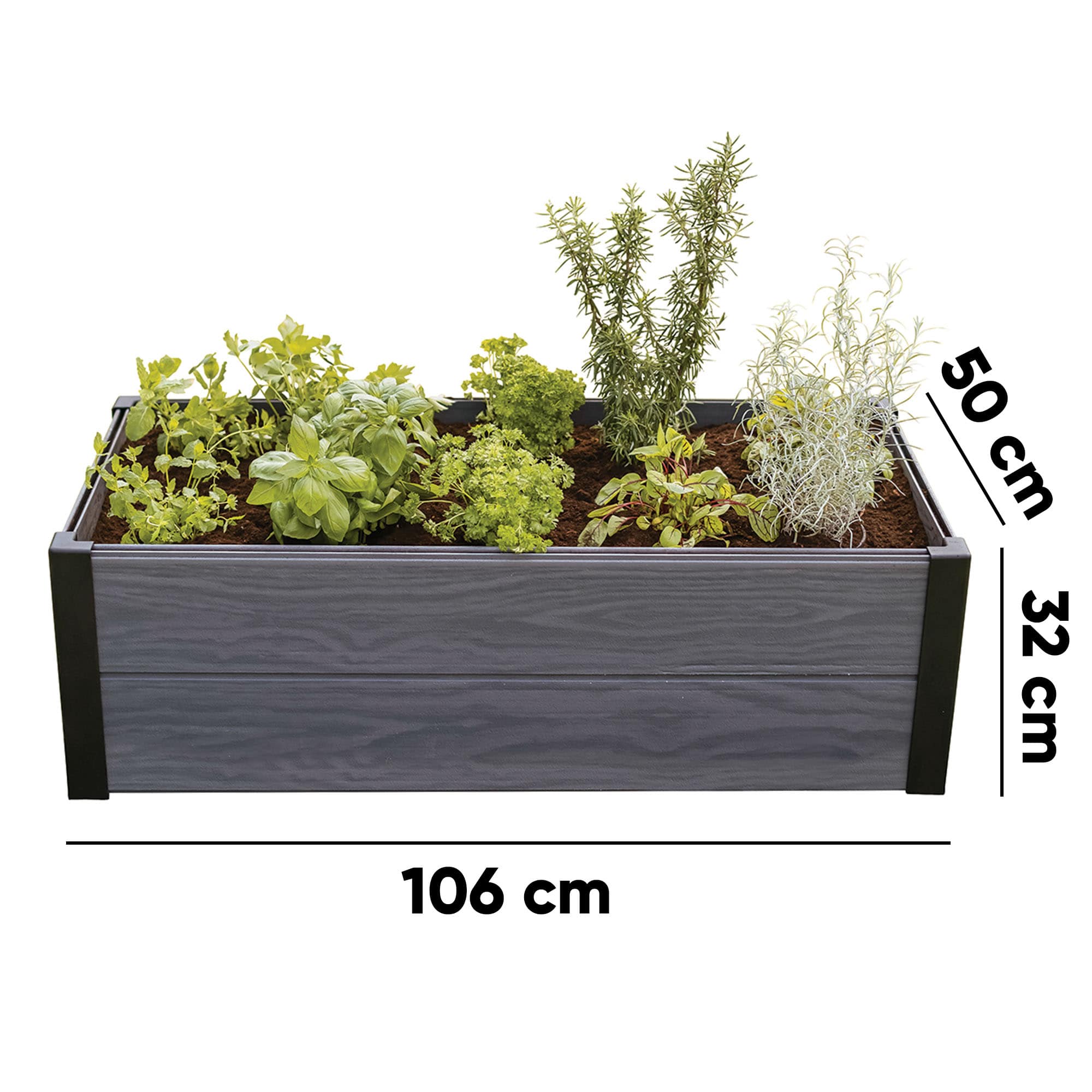 Obrzeże ogrodowe Maple Garden Bed szare