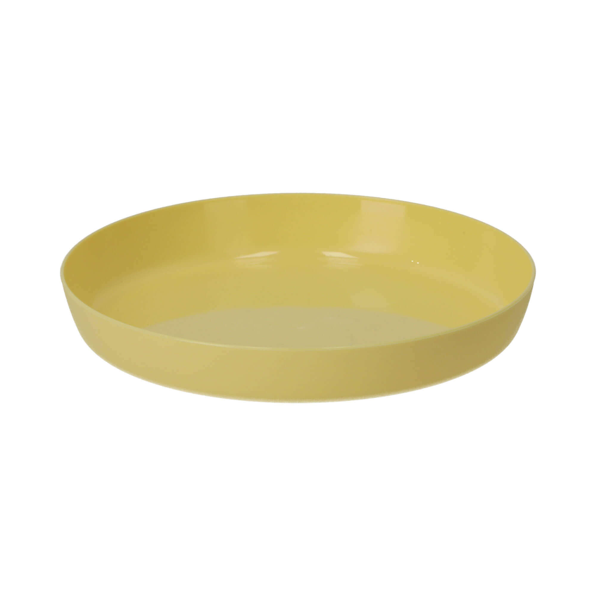 Doniczka Agen z podstawką 18 cm, matowa żółta