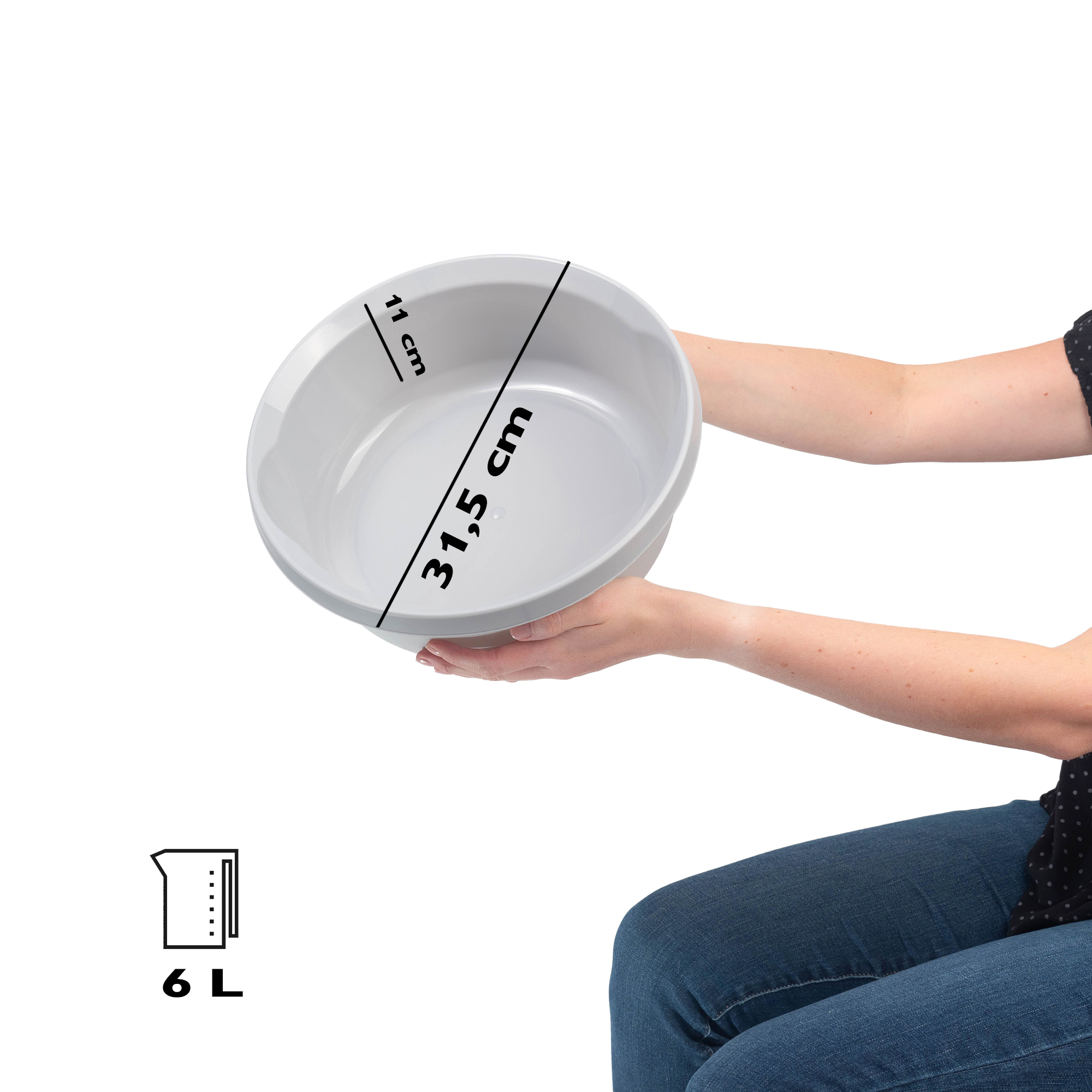Miska łazienkowa Loja matowa 6L, szary