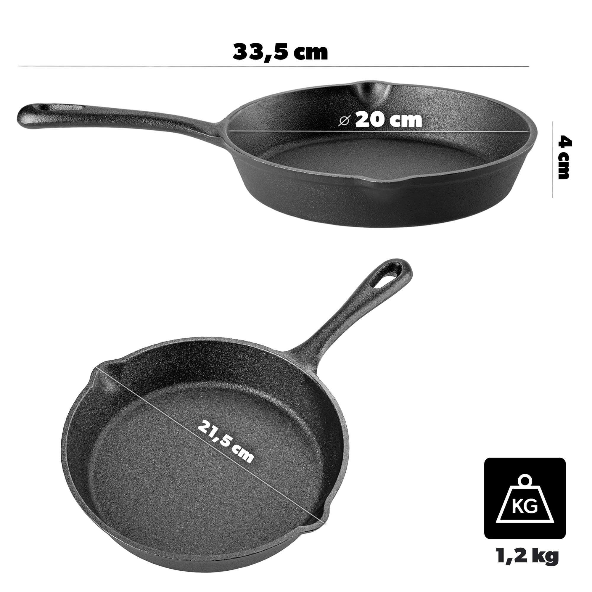 Patelnia żeliwna Prese 20 cm czarna