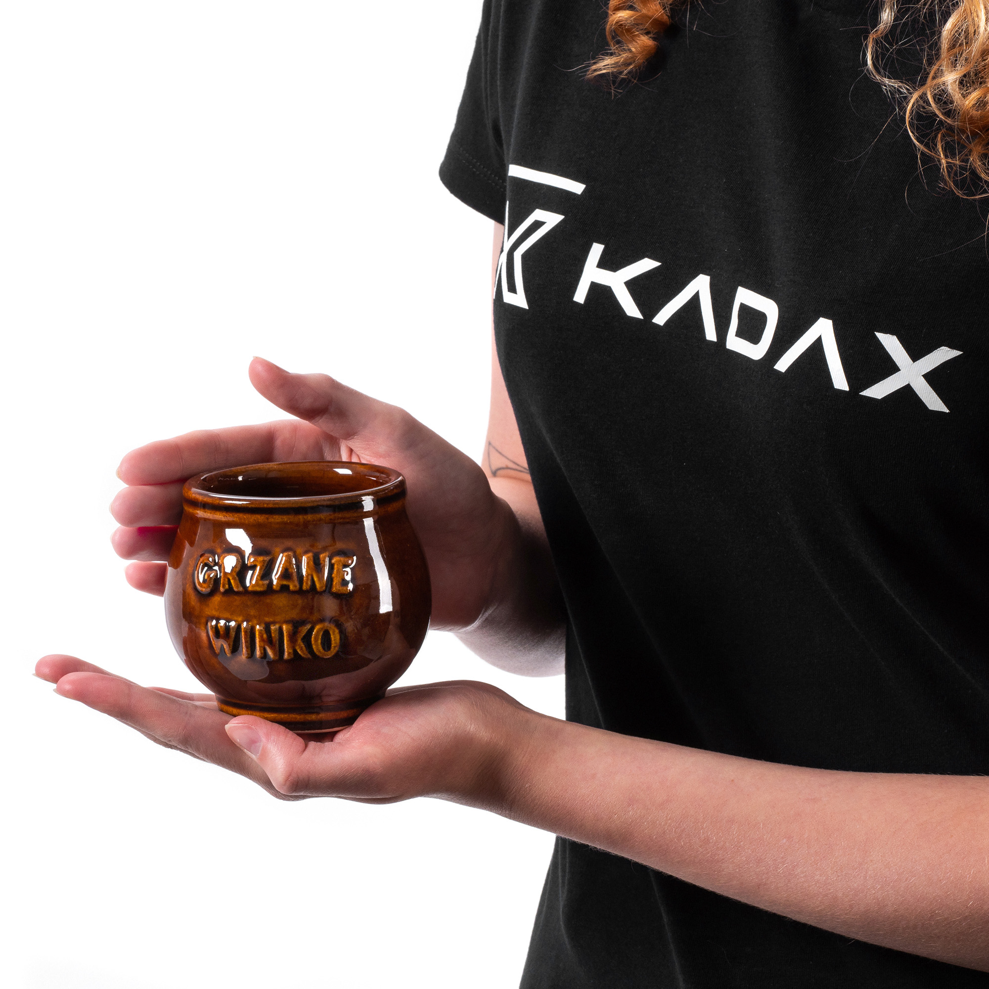 Kubek kamionkowy Olympia 0,3L z napisem "Grzane Winko", 4 szt.