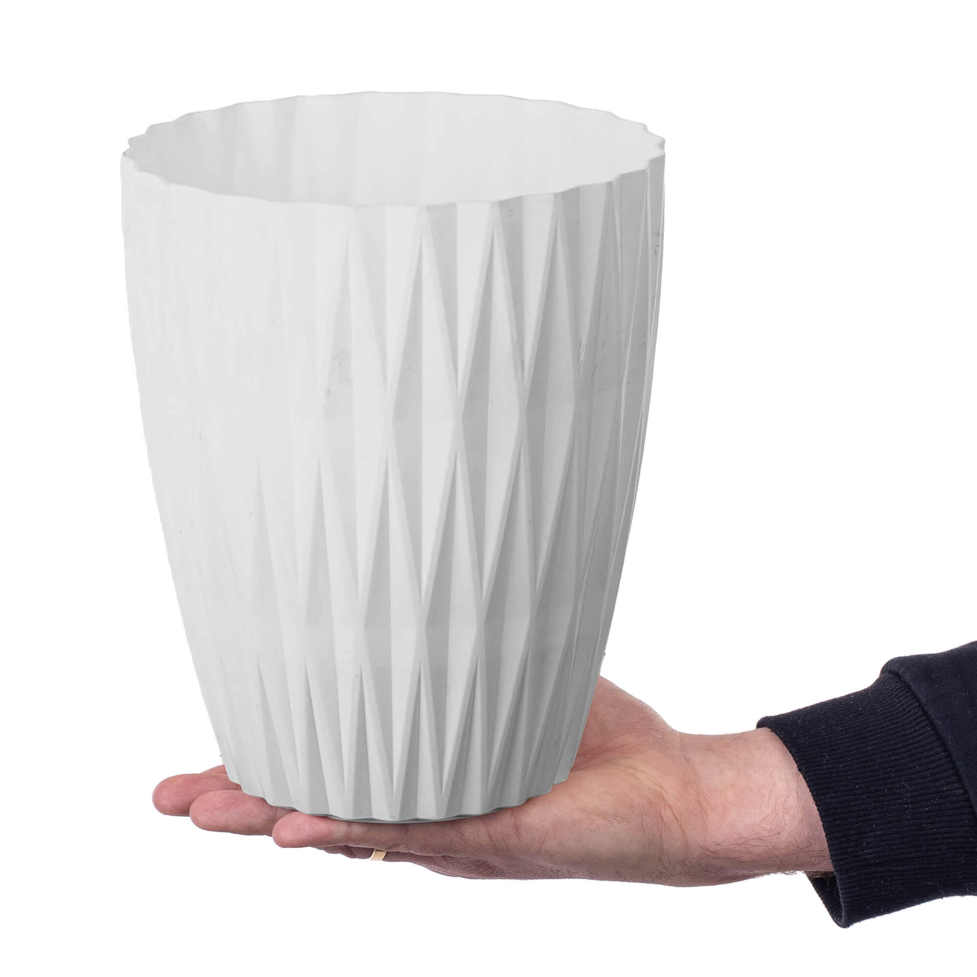 Doniczka z wkładką Terce 18 cm biała