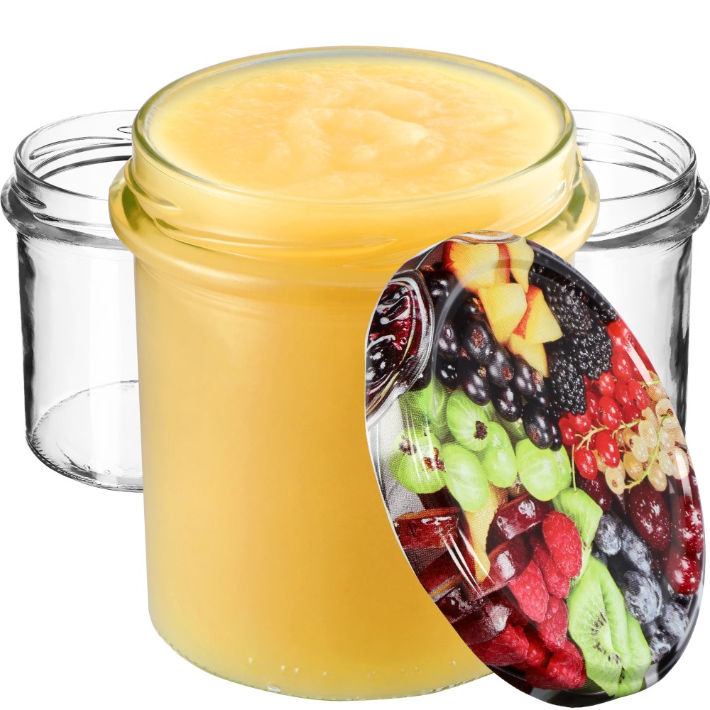 Słoiki na przetwory Avila 350ml 10szt fi 82 mm + wieczka "Mix Owoców"