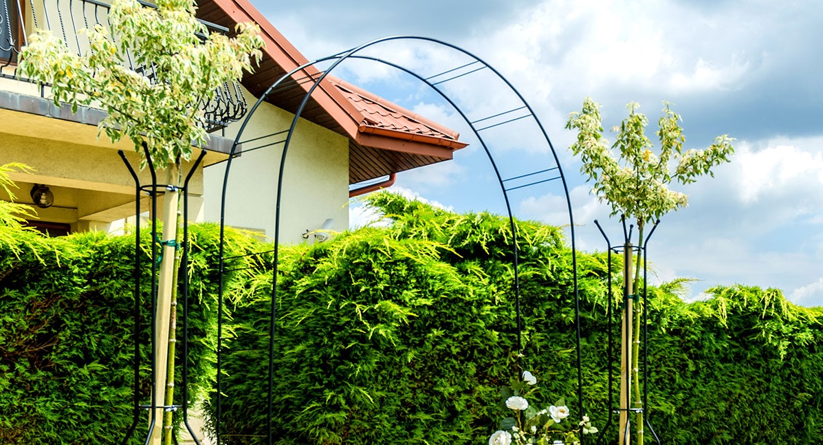 Pergola ogrodowa na kwiaty 255 cm , czarny
