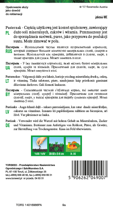 Pasternak Półdługi Biały 5g