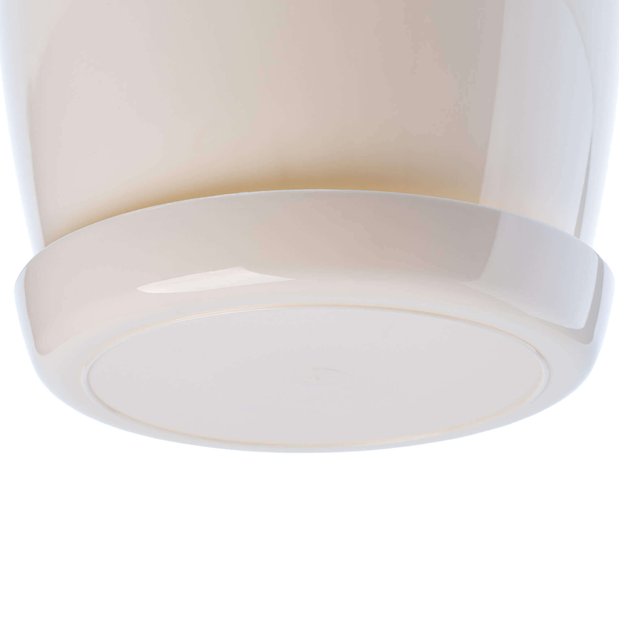 Doniczka Agen z podstawką 28 cm, kremowa