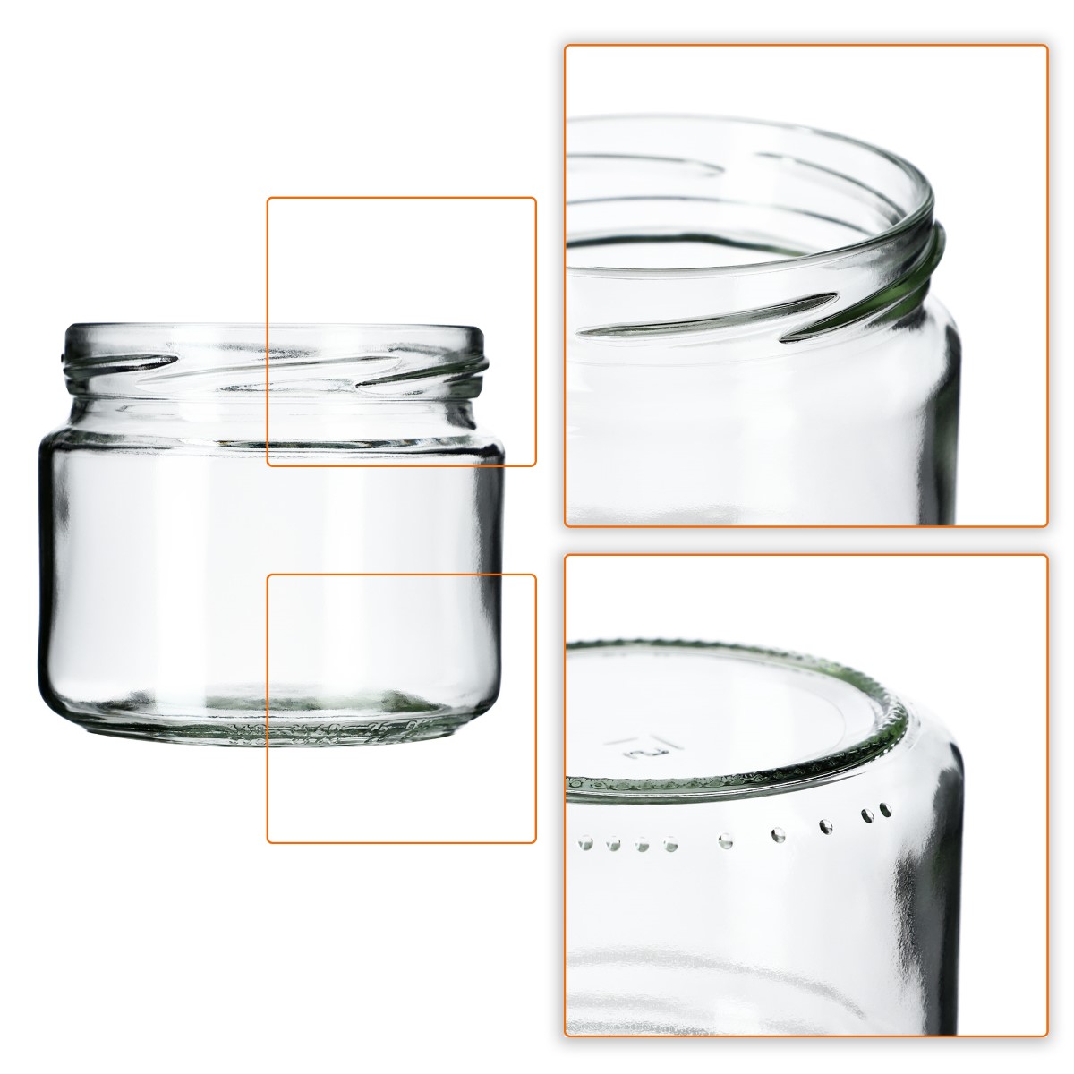 Słoiki na przetwory Sonka 330ml 10szt fi 82 mm + wieczka "Niebieska Krata"