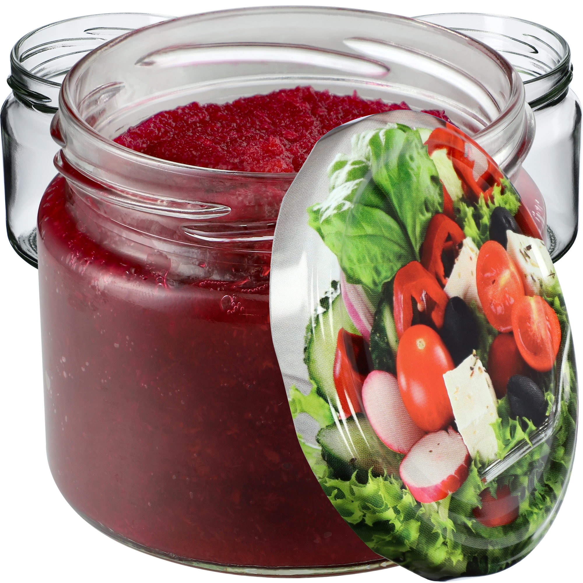 Słoiki na przetwory Sonka 330ml 10szt fi 82 mm + wieczka "Mix warzyw"