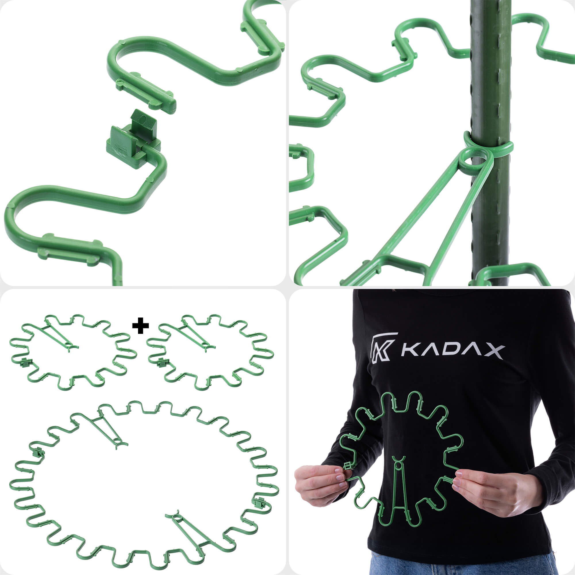 Obejma do roślin Montlaur 21 cm zielona 20 szt.