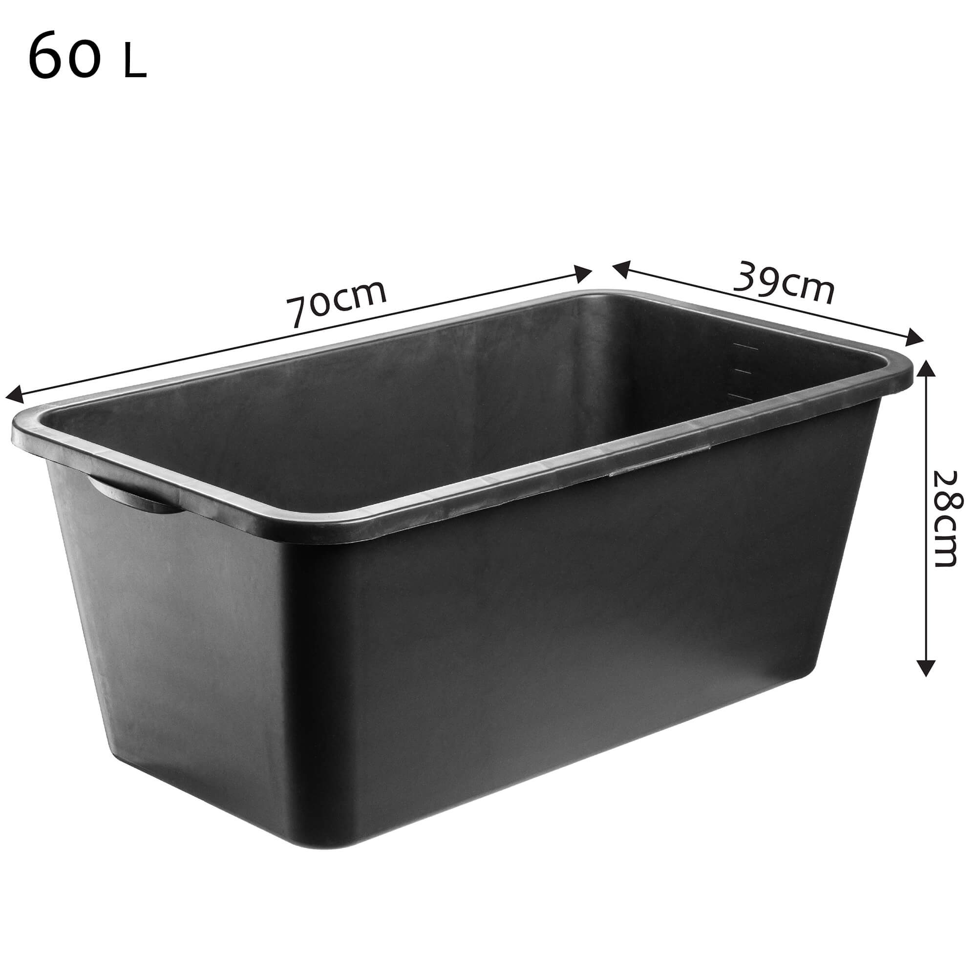 Kastra budowlana prostokątna "Isna" 60L, czarna