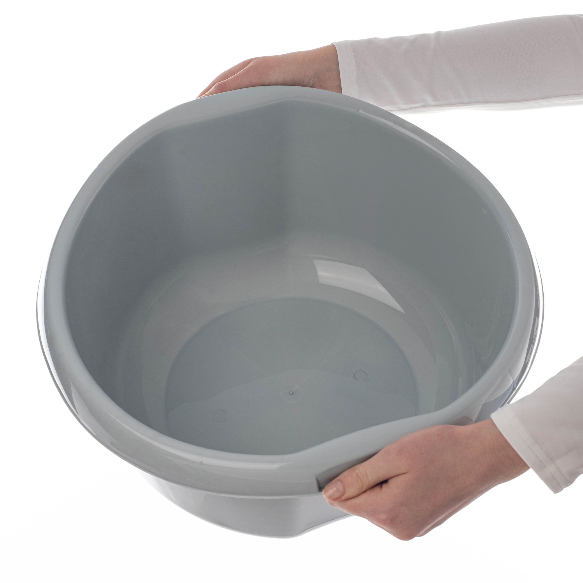 Miednica plastikowa z uchwytami Treix 15L szara