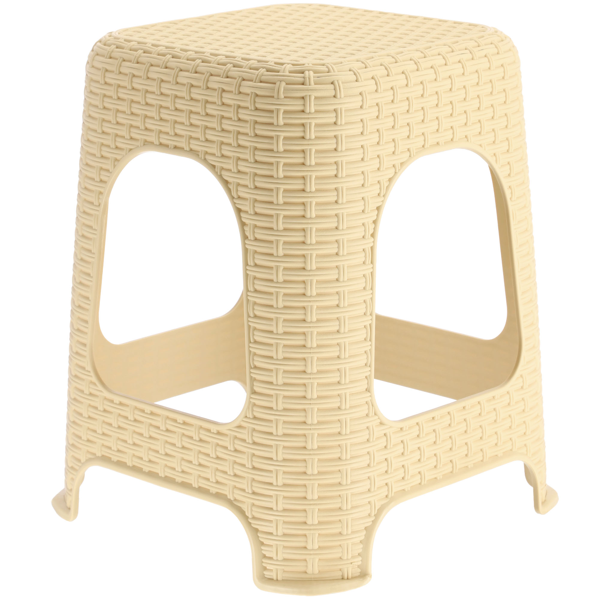 Taboret rattan 45 x 26 cm beżowy, 4 szt.