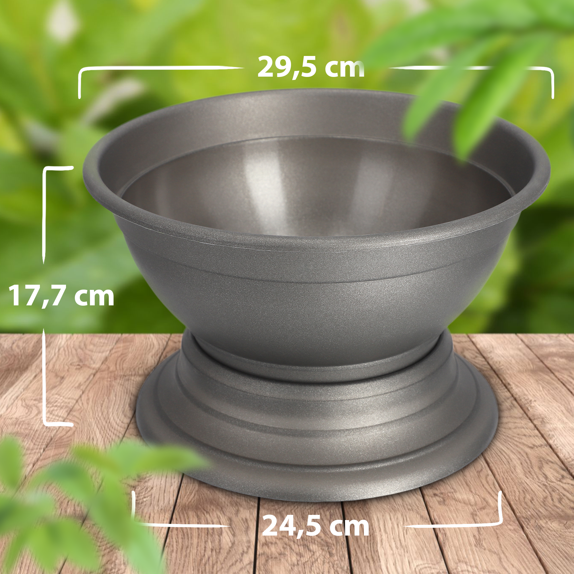 Misa cmentarna Ulmi na kwiaty 30 cm, grafit