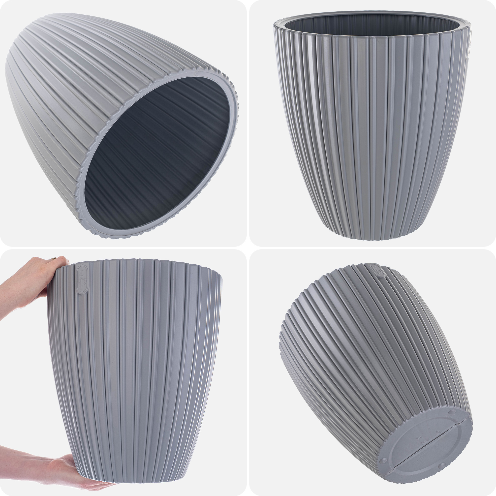Doniczka na kwiaty Raivael 40 cm platynowa