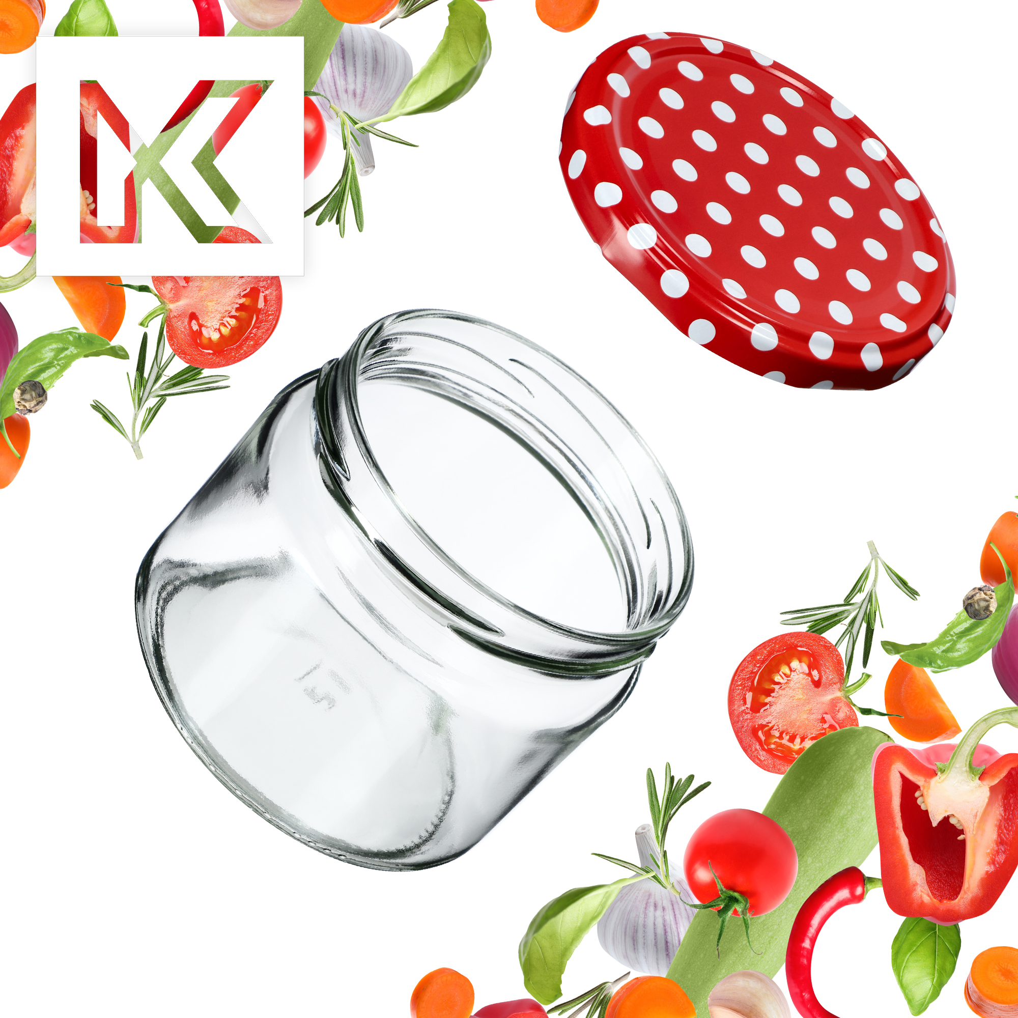 Słoiki na przetwory Sonka 330ml 10szt fi 82 mm + wieczka "Groszek czerwony"