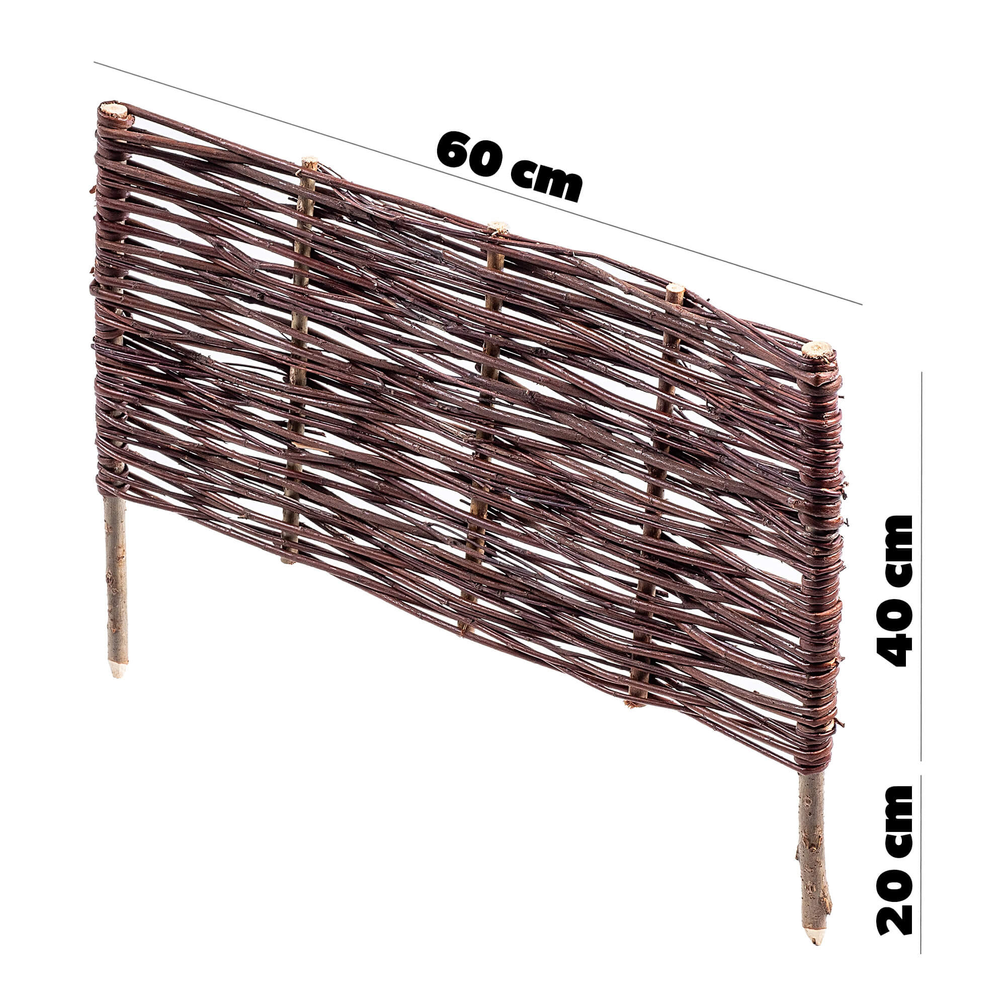 Palisada ogrodowa wiklinowa Holme 60 x 40 cm