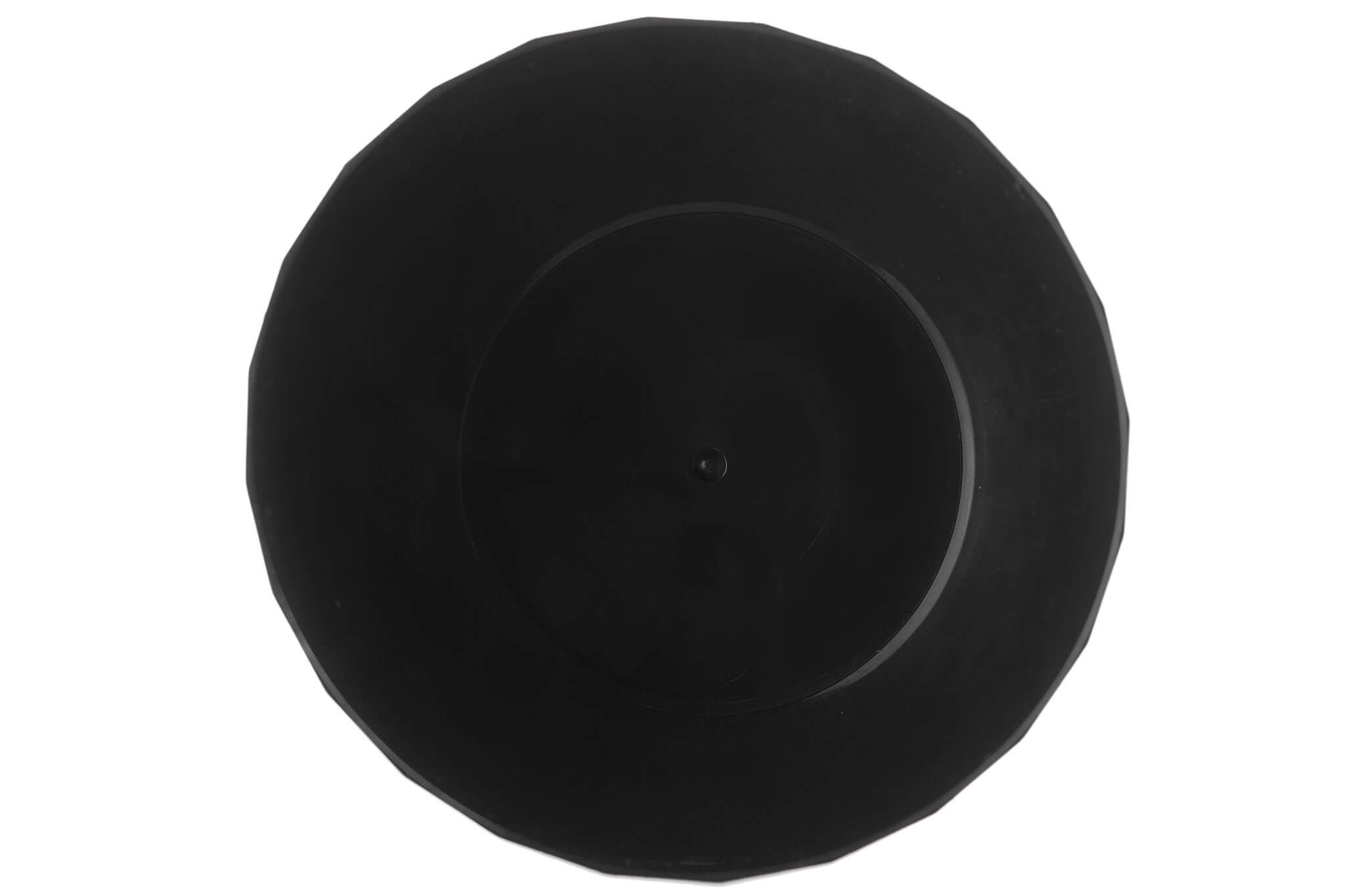 Doniczka na kwiaty z podstawką 18 cm, czarna
