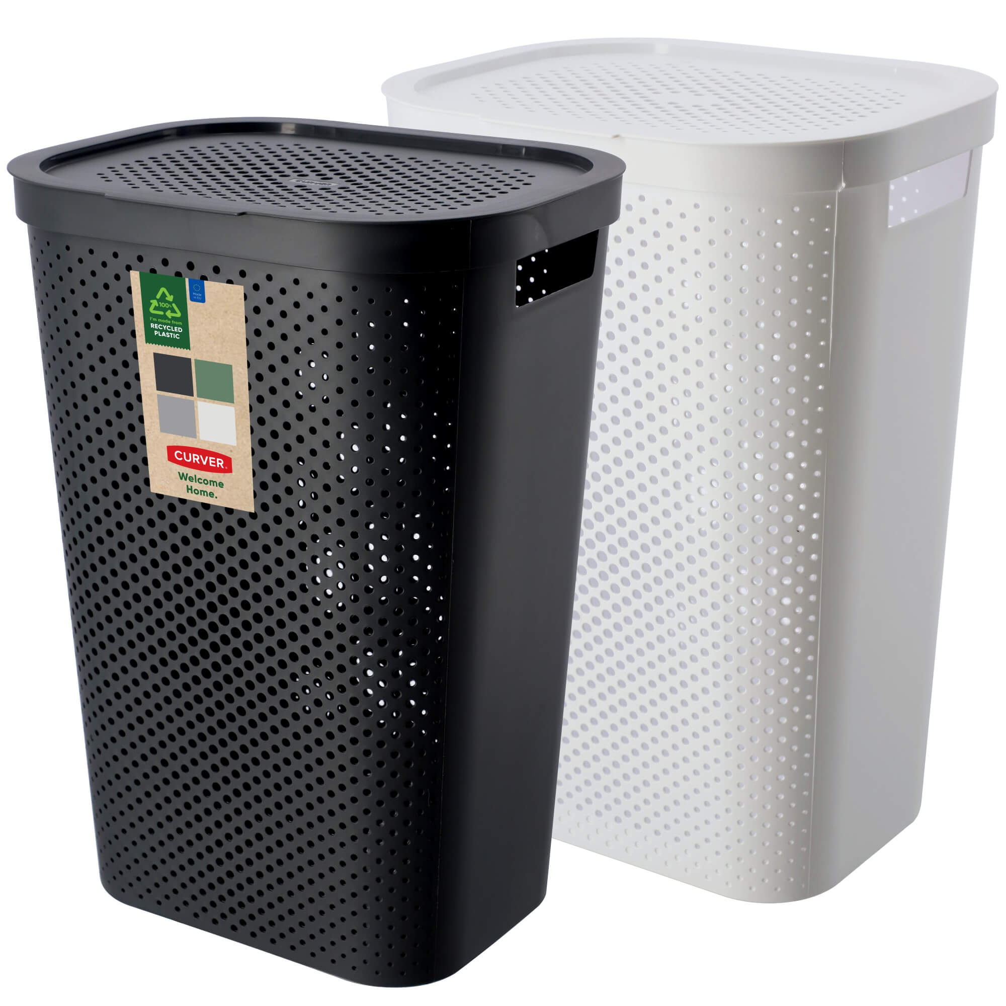 Kosze z pokrywą Curver Infinity 60L mix kolorów, 2szt.