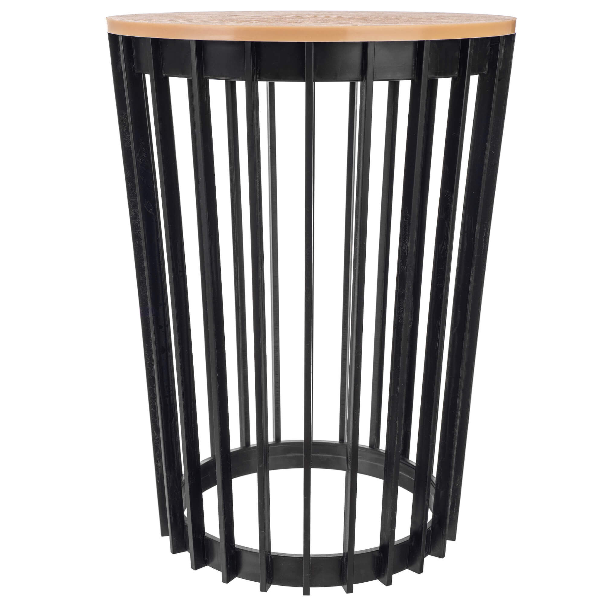 Kwietnik dwustronny Aytre 40 cm czarny + blat naturalne drewno