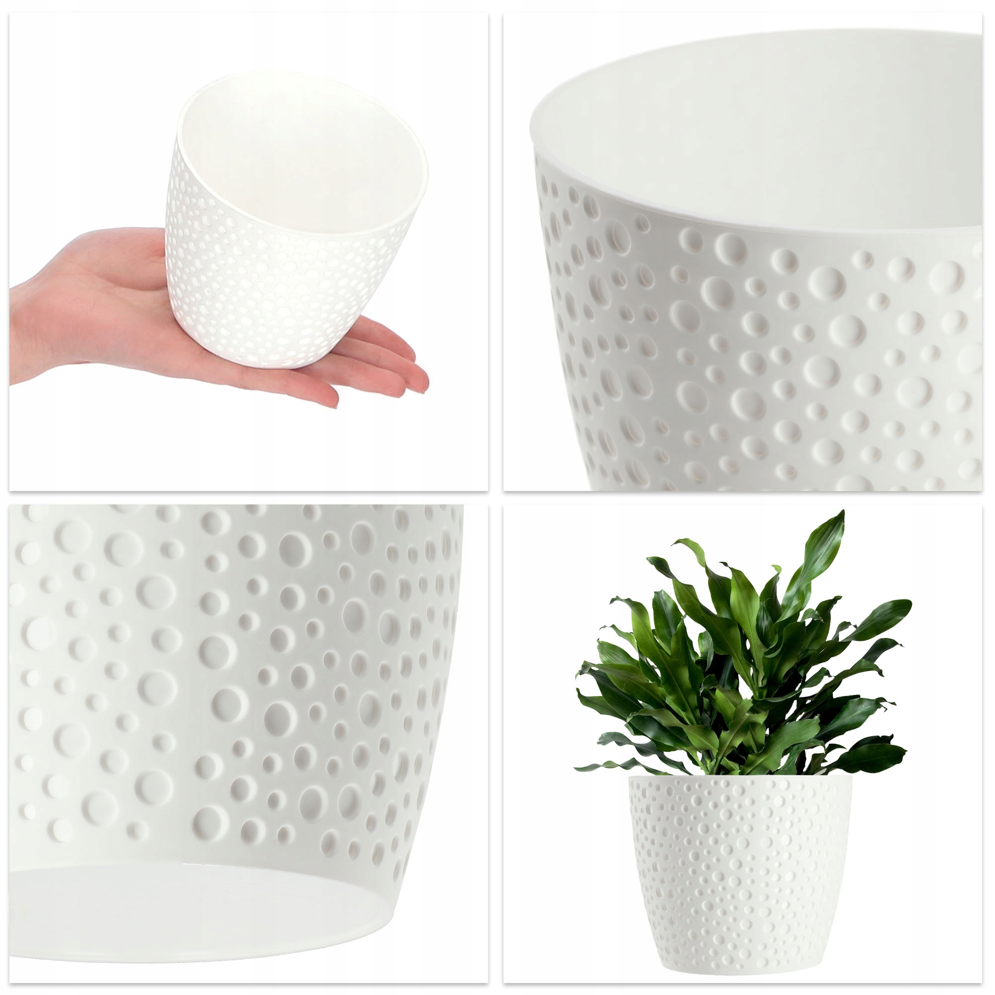 Doniczka na kwiaty Casini 11 cm, biała