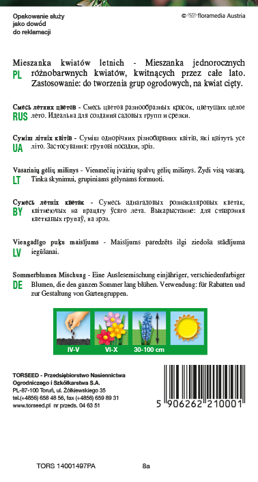 Mieszanka kwiatów letnich 5g