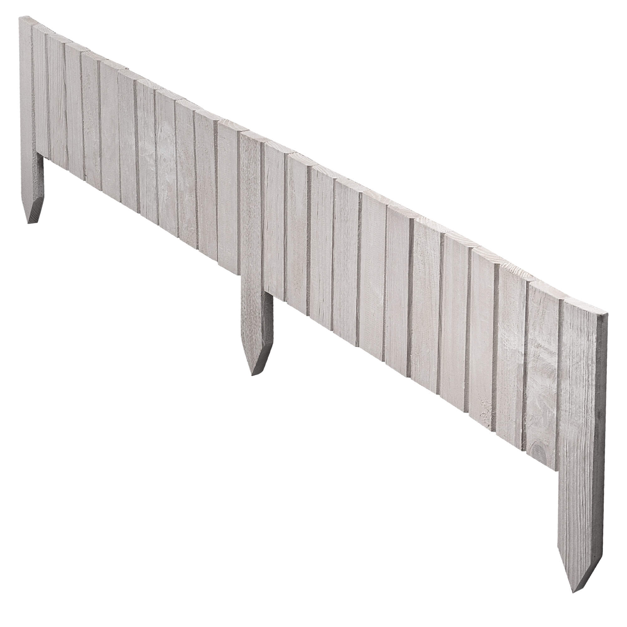 Płotek drewniany rollborder Ansjo obrzeże 115 x 15 cm biały