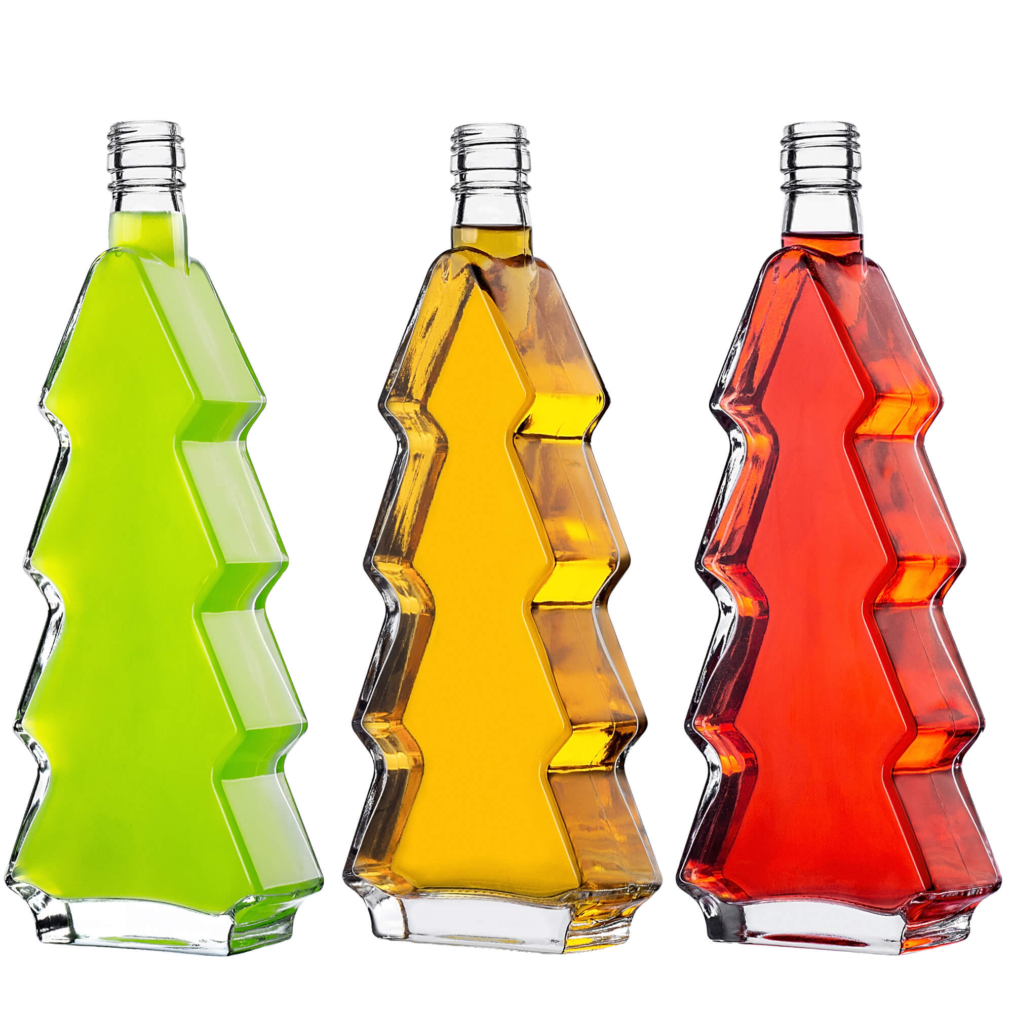 Szklana butelka choinka Enna 500ml z białą zakrętką 10 szt.