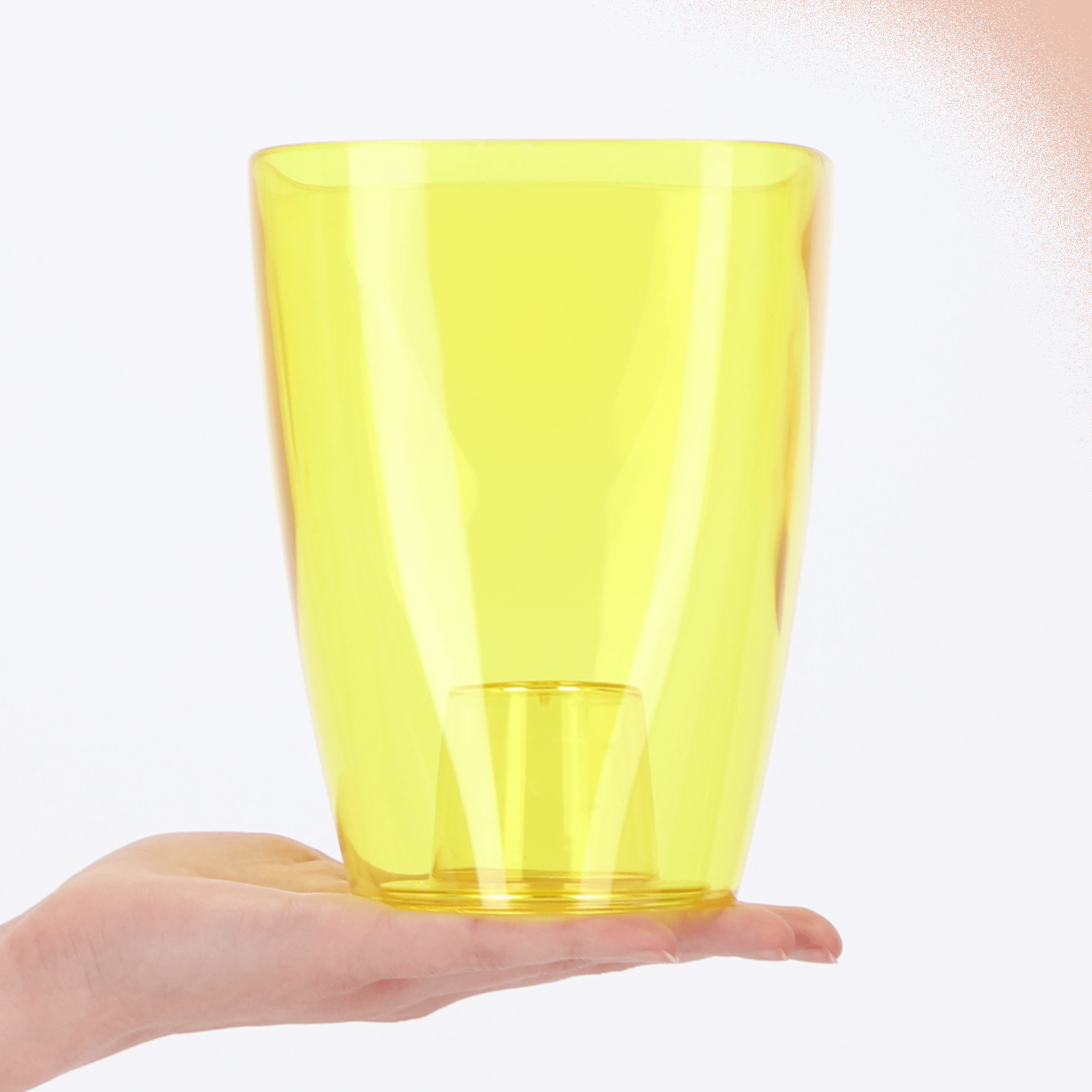 Doniczka kwadratowa Menfi 13 cm, żółta