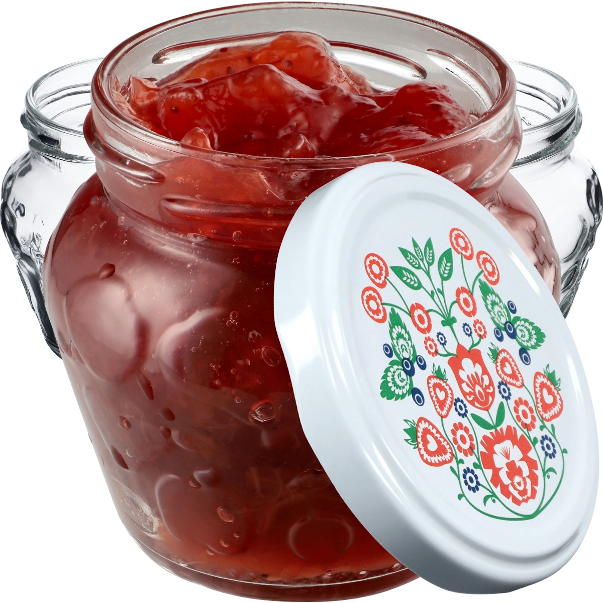 Słoiki Kemi 200ml 10szt fi 66 mm + wieczka "Folklor"