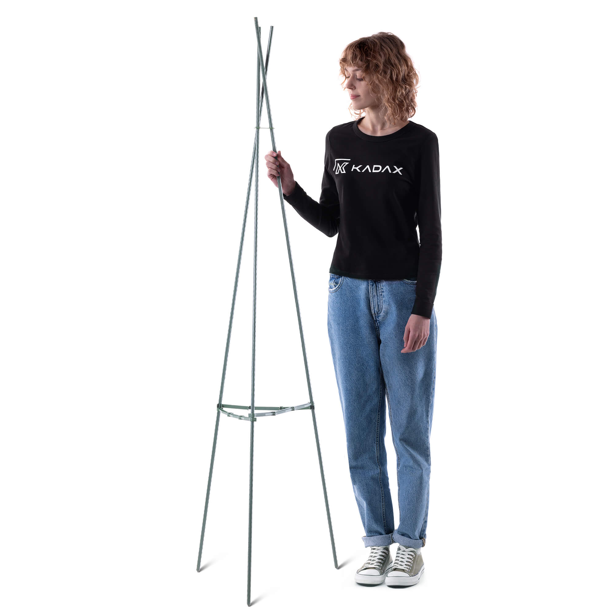 Stożkowka podpora ogrodowa Ambillou 3-elementowa 180 cm zielona 3 szt.